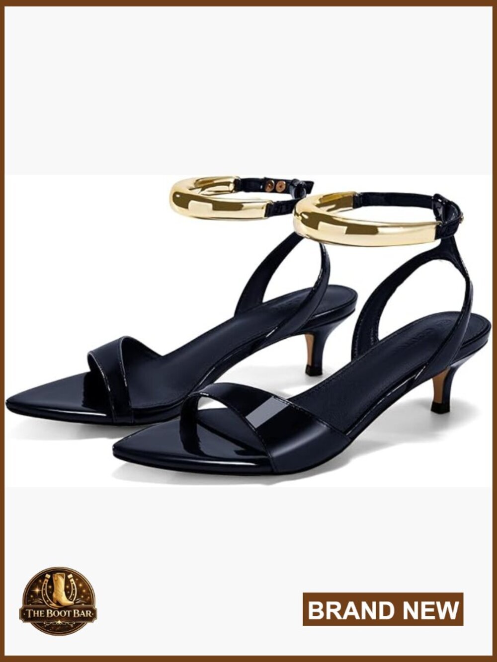 Strappy Kitten Heel Sandals Open Toe Ankle Strap Dress Shoes